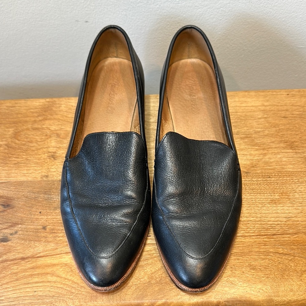 Madewell Black Frances Leather Loafer 10
